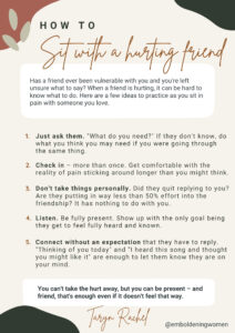 How to Sit with a Hurting Friend